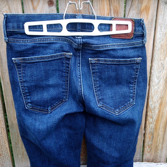 Abercrombie & Fitch Dark Wash Denim Blue Jeans Langdon Slim Stretch - Picture 7 of 11